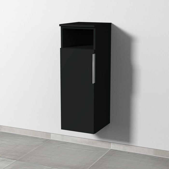 Sanipa 3way Mittelschrank 30 cm, 1 Tür mit Anschlag links, 1 offenes Fach, mit Aufsatz-Griff