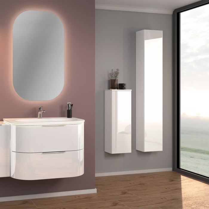 Sanipa 3way Mittelschrank 30 cm, 1 Tür, Anschlag links, Push to open