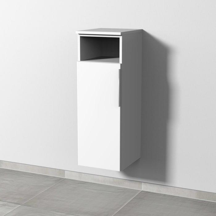 Sanipa 3way Mittelschrank 30 cm, 1 Tür mit Anschlag links, 1 offenes Fach, mit Aufsatz-Griff