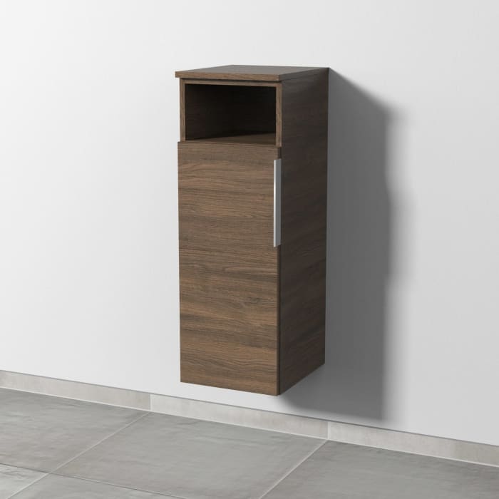 Sanipa 3way Mittelschrank 30 cm, 1 Tür mit Anschlag links, 1 offenes Fach, mit Aufsatz-Griff