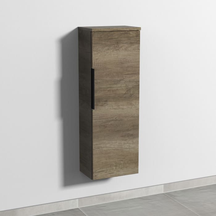 Sanipa 3way Mittelschrank 30 cm, 1 Tür, Anschlag rechts, mit Aufsatz-Griff in schwarz