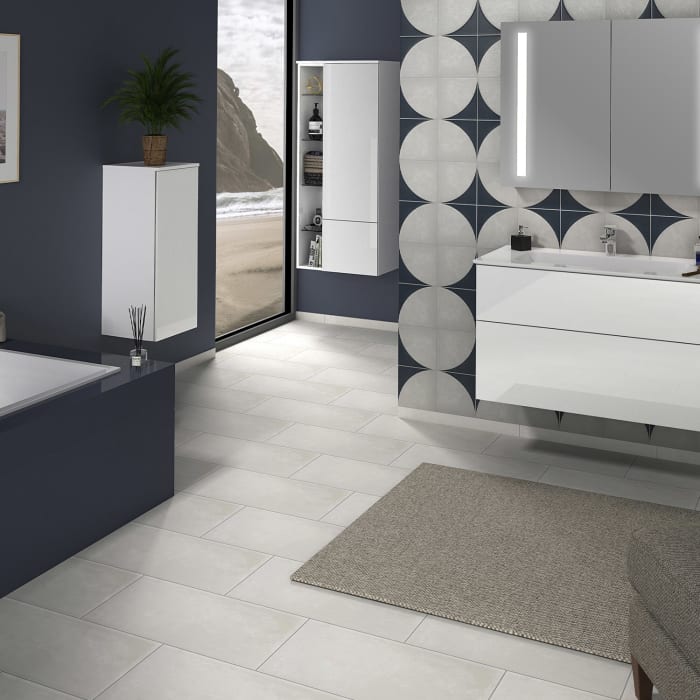 Sanipa 3way Mittelschrank 35 cm, 1 Tür mit Anschlag rechts, Push to open