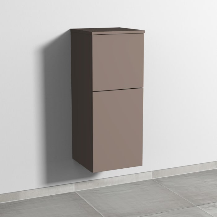 Sanipa 3way Mittelschrank 35 cm, 1 Tür mit Anschlag rechts, 1 Auszug, Push to open