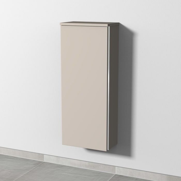 Sanipa 3way Mittelschrank 35 cm, 1 Tür, Anschlag links, mit Griff-Leiste