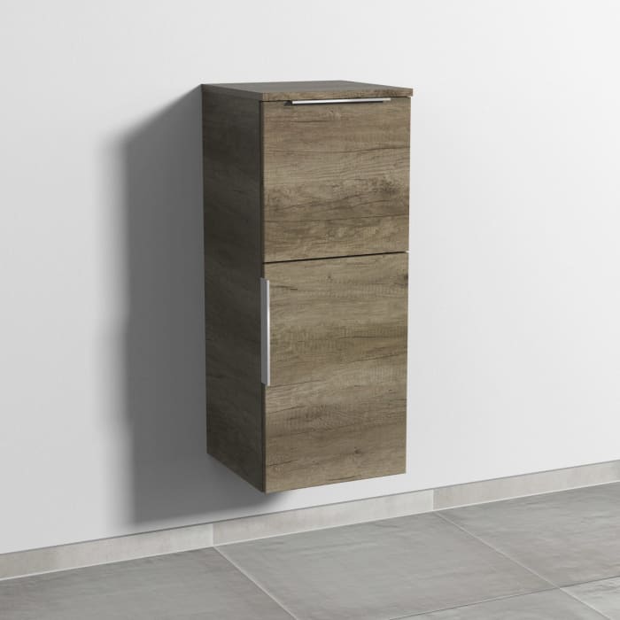 Sanipa 3way Mittelschrank 35 cm, 1 Tür mit Anschlag rechts, 1 Auszug, mit Aufsatz-Griff