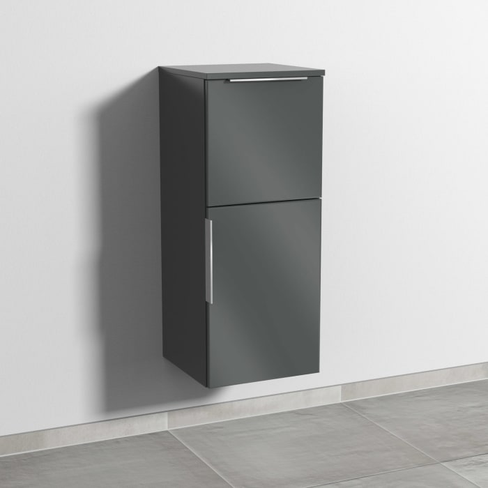 Sanipa 3way Mittelschrank 35 cm, 1 Tür mit Anschlag rechts, 1 Auszug, mit Aufsatz-Griff