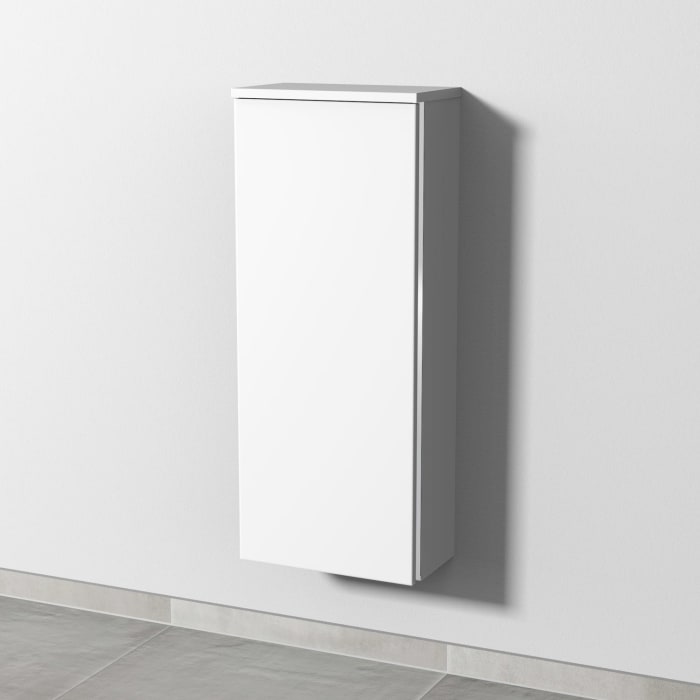 Sanipa 3way Mittelschrank 35 cm, 1 Tür, Anschlag links, mit Griff-Leiste