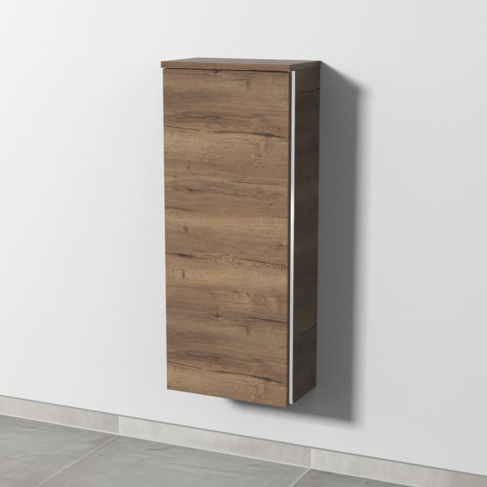 Sanipa 3way Mittelschrank 35 cm, 1 Tür, Anschlag links, mit Griff-Leiste