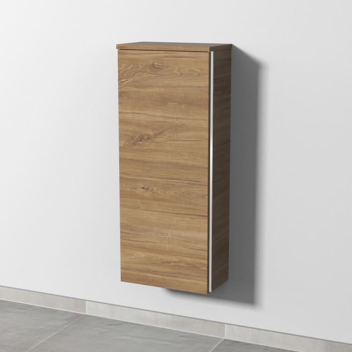 Sanipa 3way Mittelschrank 35 cm, 1 Tür, Anschlag links, mit Griff-Leiste