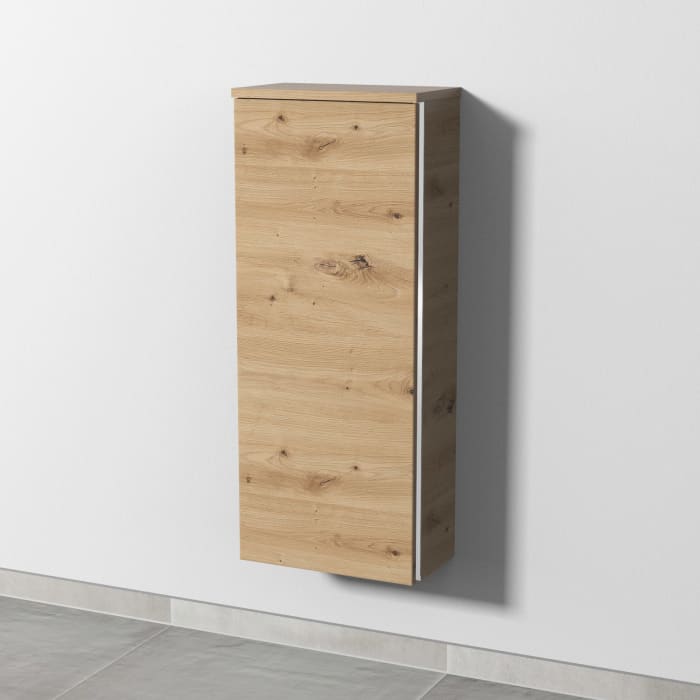 Sanipa 3way Mittelschrank 35 cm, 1 Tür, Anschlag links, mit Griff-Leiste