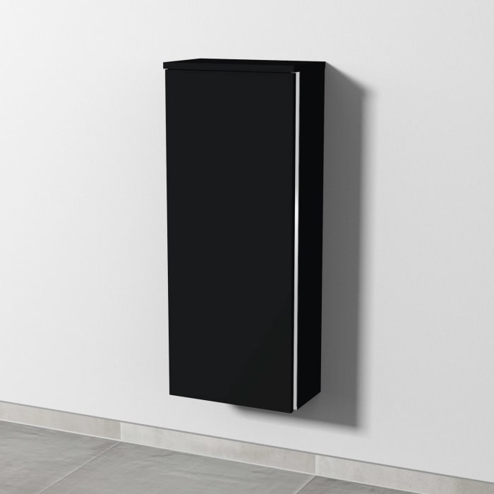 Sanipa 3way Mittelschrank 35 cm, 1 Tür, Anschlag links, mit Griff-Leiste