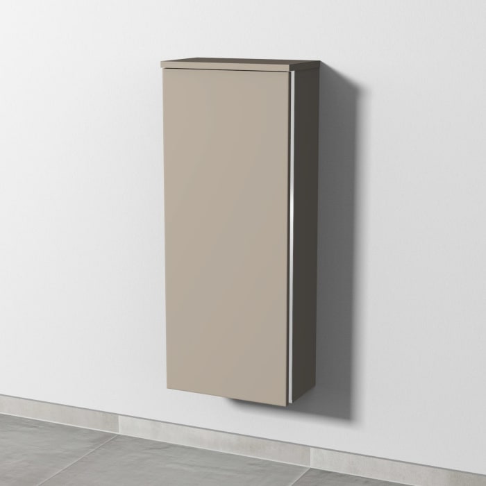 Sanipa 3way Mittelschrank 35 cm, 1 Tür, Anschlag links, mit Griff-Leiste