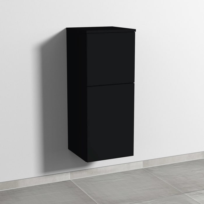 Sanipa 3way Mittelschrank 35 cm, 1 Tür mit Anschlag rechts, 1 Auszug, Push to open