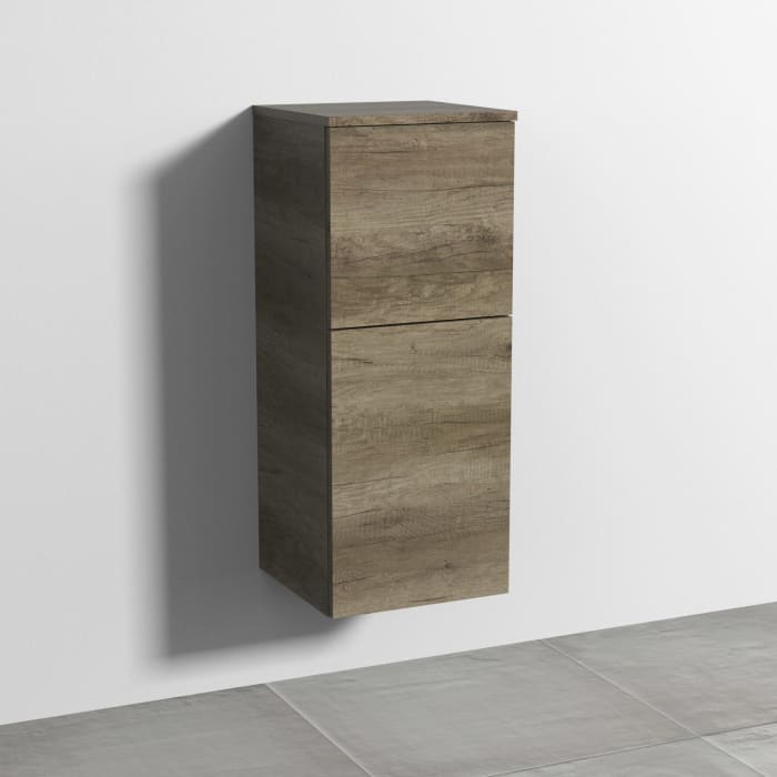 Sanipa 3way Mittelschrank 35 cm, 1 Tür mit Anschlag rechts, 1 Auszug, Push to open