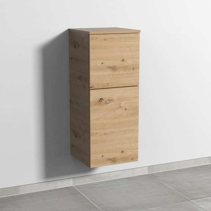 Sanipa 3way Mittelschrank 35 cm, 1 Tür mit Anschlag rechts, 1 Auszug, Push to open