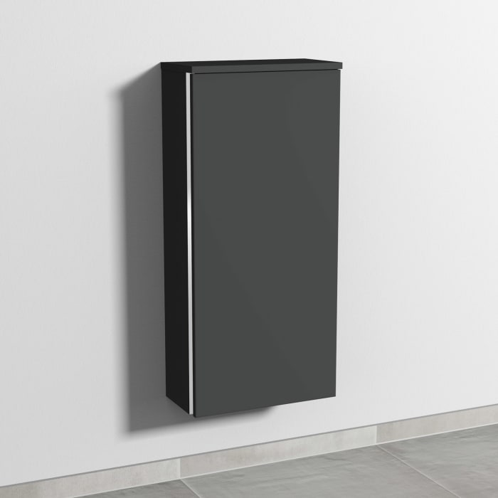 Sanipa 3way Mittelschrank 40 cm, 1 Tür, Anschlag rechts, mit Griff-Leiste