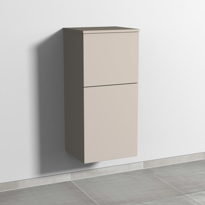 Sanipa 3way Mittelschrank 40 cm, 1 Tür mit Anschlag rechts, 1 Auszug, Push to open