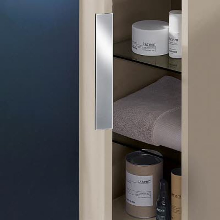 Sanipa 3way Mittelschrank 40 cm, 1 Tür mit Anschlag links, 1 offenes Fach, mit Aufsatz-Griff