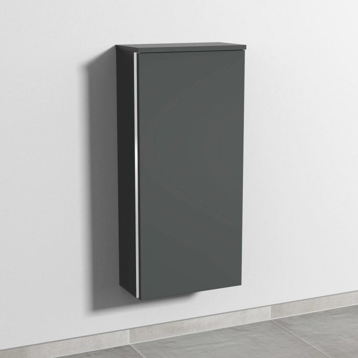 Sanipa 3way Mittelschrank 40 cm, 1 Tür, Anschlag rechts, mit Griff-Leiste