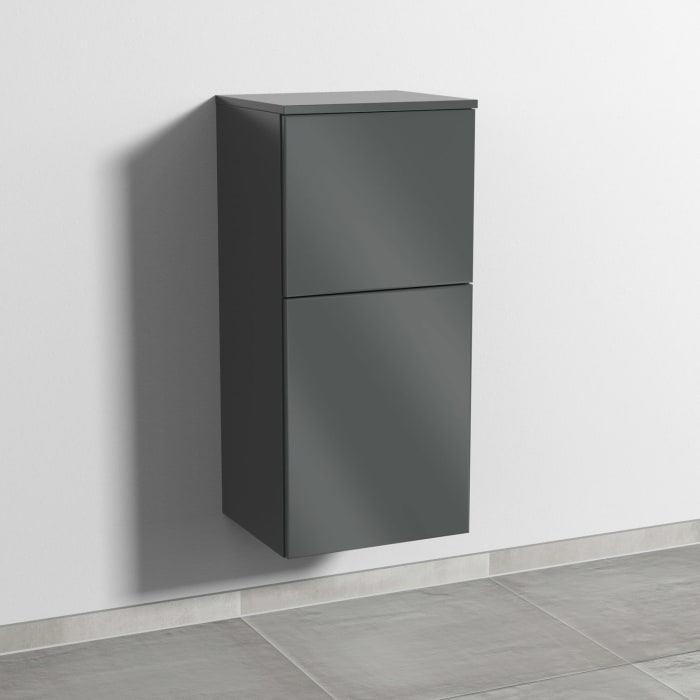 Sanipa 3way Mittelschrank 40 cm, 1 Tür mit Anschlag rechts, 1 Auszug, Push to open