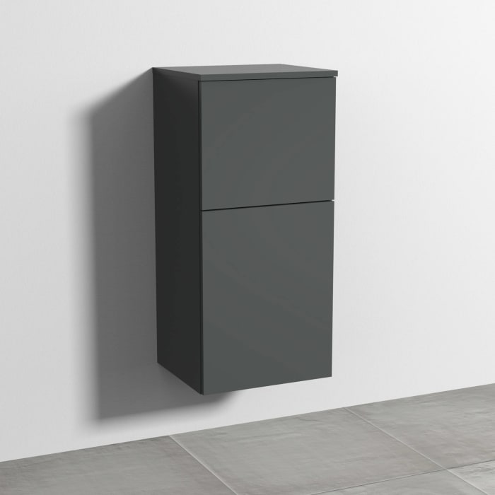 Sanipa 3way Mittelschrank 40 cm, 1 Tür mit Anschlag rechts, 1 Auszug, Push to open