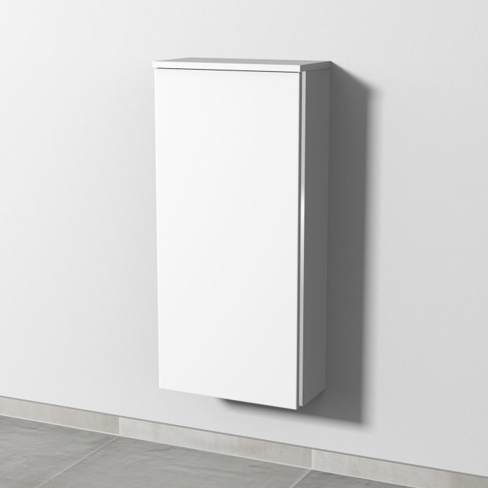 Sanipa 3way Mittelschrank 40 cm, 1 Tür, Anschlag links, mit Griffleiste in schwarz 08