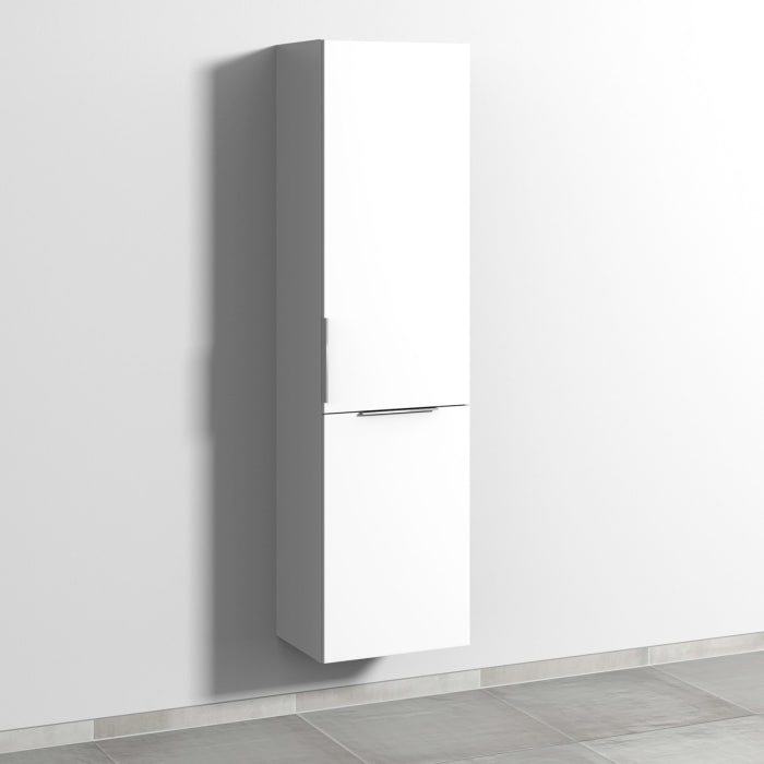 Sanipa 3way Stauraumschrank 45 cm, 1 Wäschekorbklappe, 1 Tür mit Türanschlag rechts, mit Aufsatzgriff