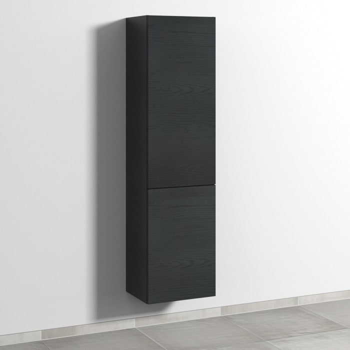 Sanipa 3way Stauraumschrank 45 cm, 1 Wäschekorbklappe, 1 Tür Anschlag rechts mit Push to open