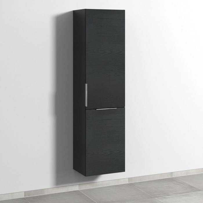 Sanipa 3way Stauraumschrank 45 cm, 1 Wäschekorbklappe, 1 Tür mit Türanschlag rechts, mit Aufsatzgriff