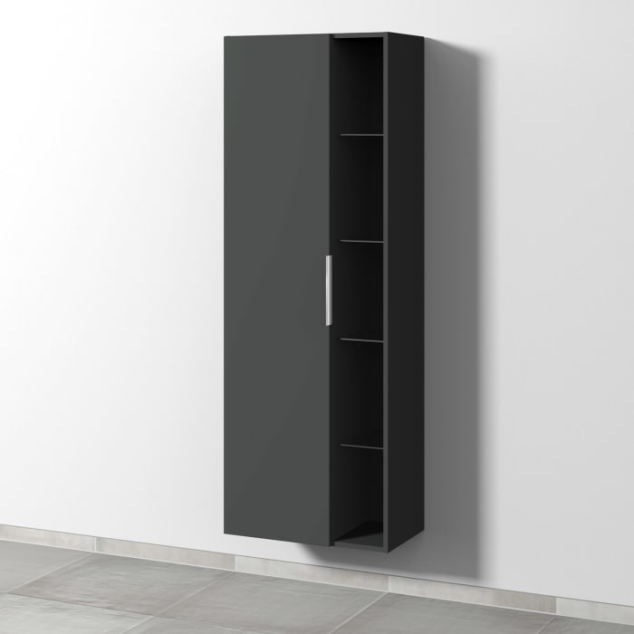 Sanipa 3way Stauraumschrank 60 cm, 1 Tür Anschlag links, mit Aufsatzgriff, 1 offenes Fach