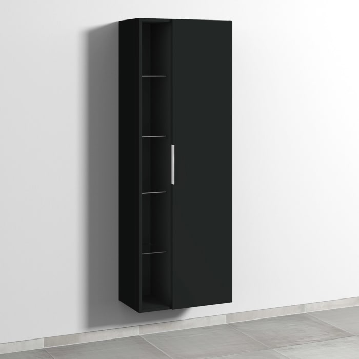 Sanipa 3way Stauraumschrank 60 cm, 1 Tür Anschlag rechts mit Aufsatzgriff, 1 offenes Fach