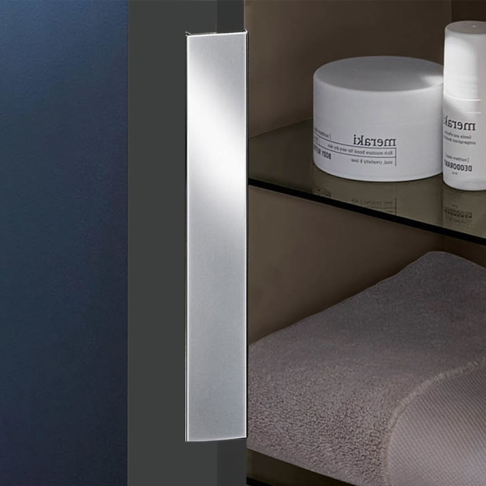 Sanipa 3way Stauraumschrank 60 cm, 1 Tür Anschlag links, mit Aufsatzgriff, 1 offenes Fach