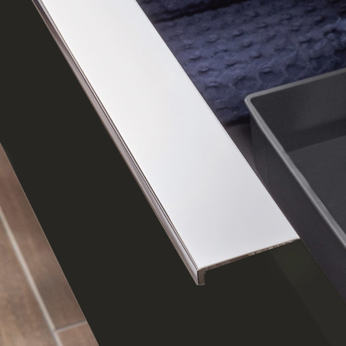 Sanipa 3way Stauraumschrank 60 cm, 1 Tür Anschlag rechts mit Aufsatzgriff, 1 offenes Fach, 1 Auszug