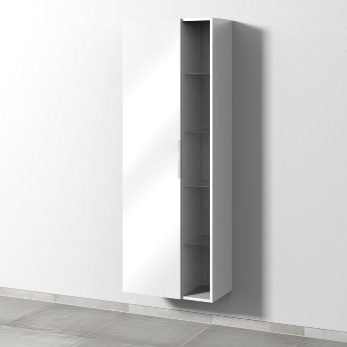 Sanipa 3way Stauraumschrank 60 cm, 1 Tür Anschlag links, mit Aufsatzgriff, 1 offenes Fach