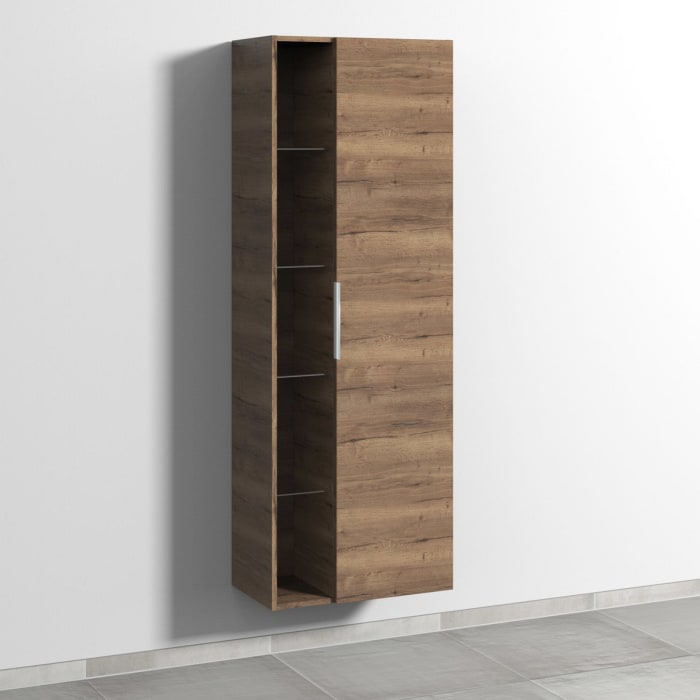 Sanipa 3way Stauraumschrank 60 cm, 1 Tür Anschlag rechts mit Aufsatzgriff, 1 offenes Fach