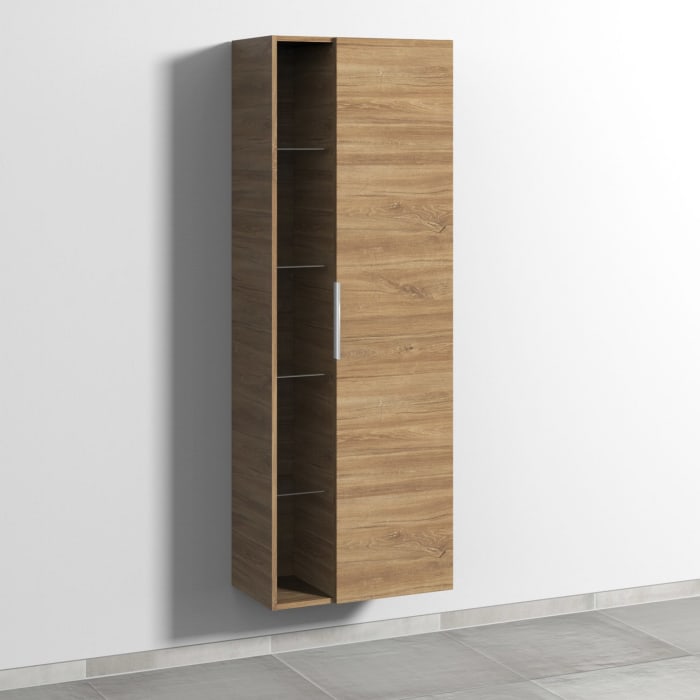 Sanipa 3way Stauraumschrank 60 cm, 1 Tür Anschlag rechts mit Aufsatzgriff, 1 offenes Fach