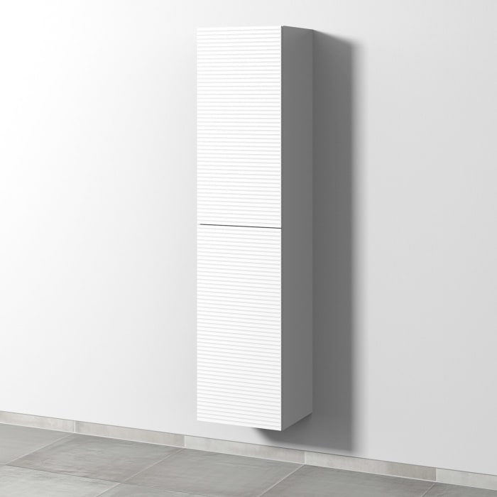 Sanipa 3way-Struktur Hochschrank 40 cm, 2 Türen Anschlag rechts, mit Push to open