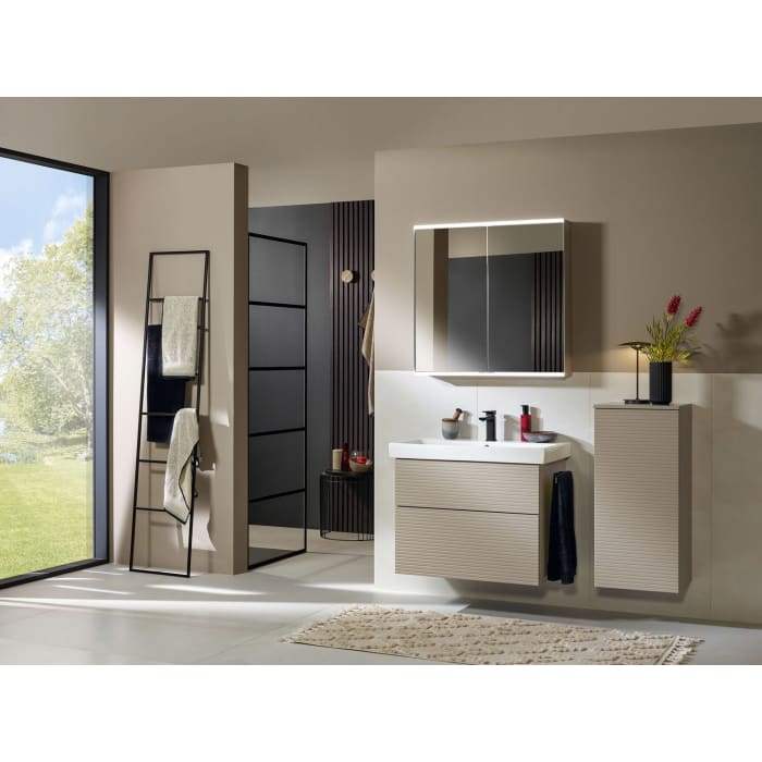 Sanipa 3way-Struktur Mittelschrank 40 cm, 1 Tür Anschlag rechts, mit Push to open