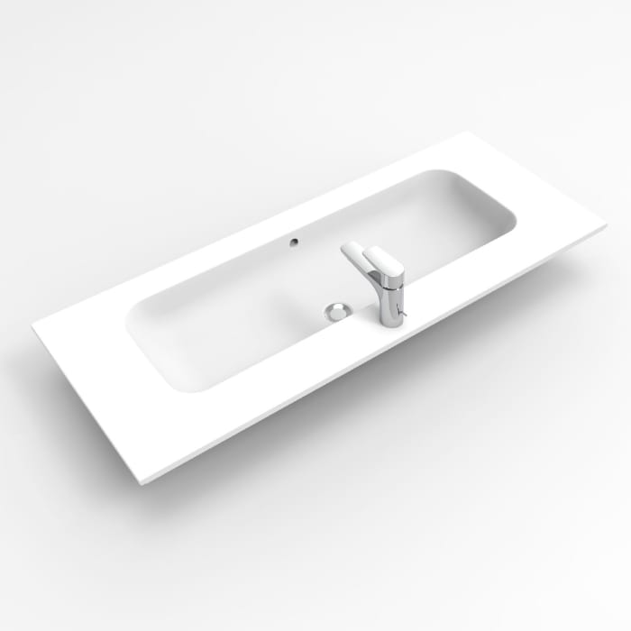 Sanipa 3way Kombination mit Keramikwaschtisch Design 120 cm, 4 Auszüge mit Aufsatz-Griff