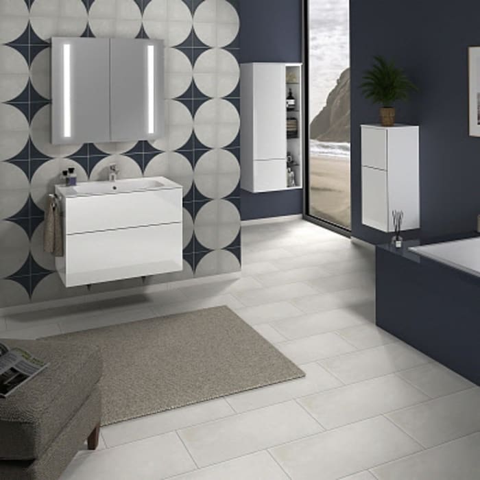 Sanipa 3way Kombination mit Keramikwaschtisch Finion 80 cm, 2 Auszüge mit Push to open