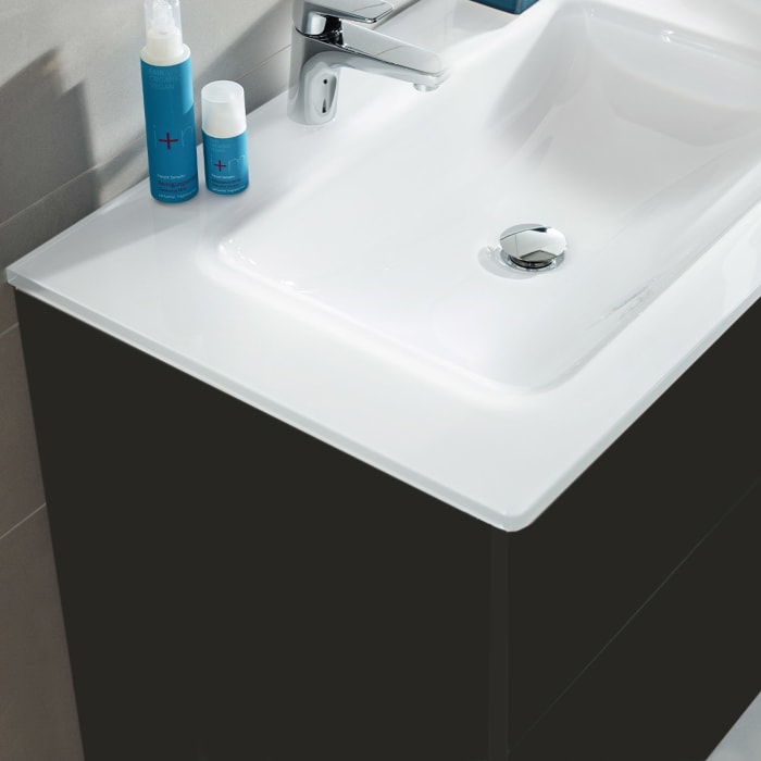 Sanipa 3way Kombination mit Glaswaschtisch 61,5 cm, 2 Auszüge mit Push to open