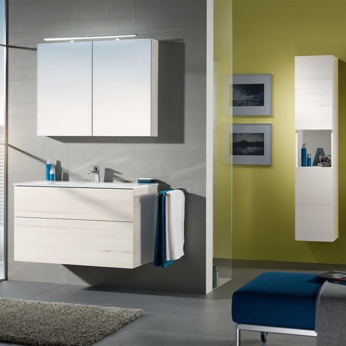 Sanipa 3way Kombination mit Glaswaschtisch 101,5 cm, 2 Auszüge mit Push to open