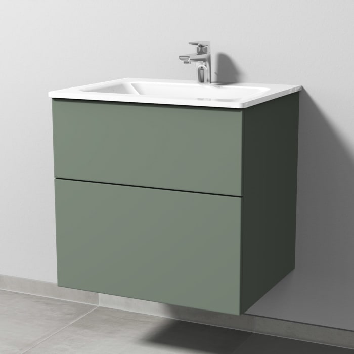 Sanipa 3way Kombination mit Glaswaschtisch 61,5 cm, 2 Auszüge mit Push to open