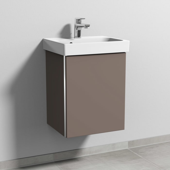 Sanipa 3way Keramikwaschtisch ProSmart mit Waschtischunterschrank 45 x 37 cm, Türanschlag rechts