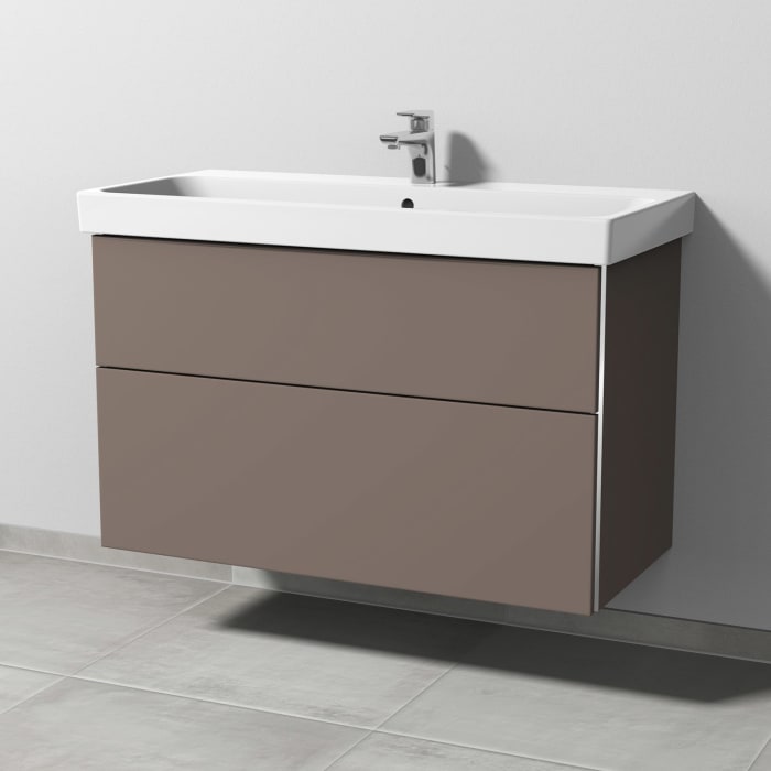 Sanipa 3way Keramikwaschtisch ProSmart mit Waschtischunterschrank 100 x 47 cm, mit 2 Auszügen