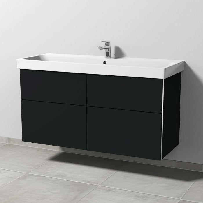 Sanipa 3way Keramikwaschtisch ProSmart mit Waschtischunterschrank 120 x 47 cm, mit 4 Auszügen