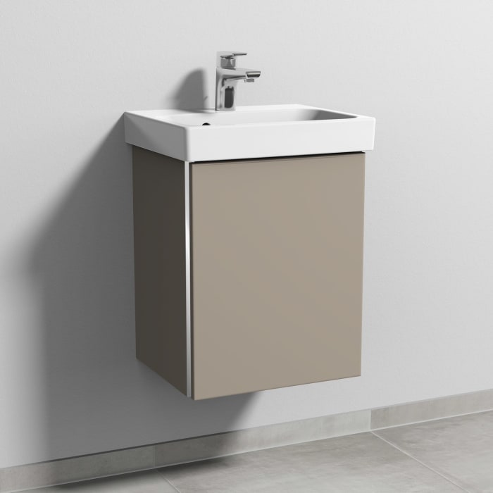 Sanipa 3way Keramikwaschtisch ProSmart mit Waschtischunterschrank 45 x 37 cm, Türanschlag rechts