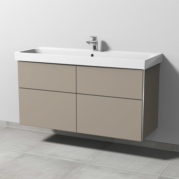 Sanipa 3way Keramikwaschtisch ProSmart mit Waschtischunterschrank 120 x 47 cm, mit 4 Auszügen