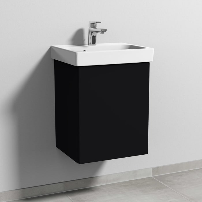 Sanipa 3way Keramikwaschtisch ProSmart mit Waschtischunterschrank 45 x 37 cm, Türanschlag rechts