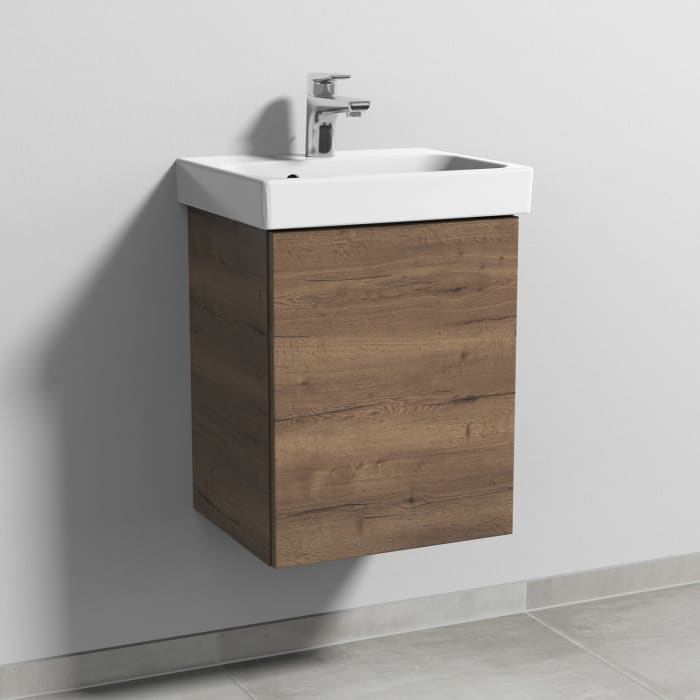 Sanipa 3way Keramikwaschtisch ProSmart mit Waschtischunterschrank 45 x 37 cm, Türanschlag rechts